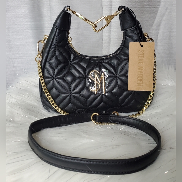 Steve Madden Bags Steve Madden Black Quilted Bsilvia Crossbody Bag